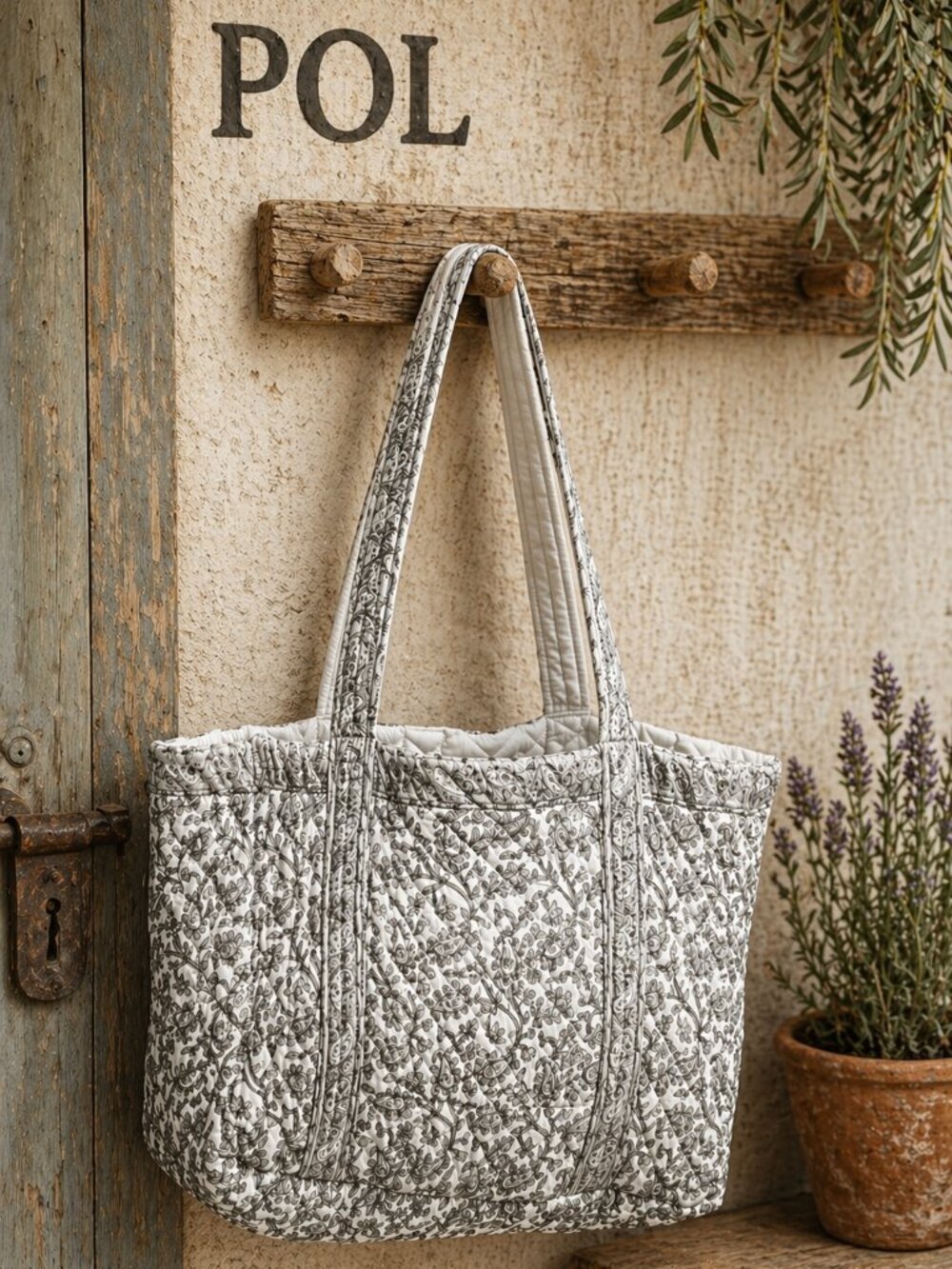POL Boho Handcrafted Paisley Quilted Specious Shoulder Tote Travel Beach Bag